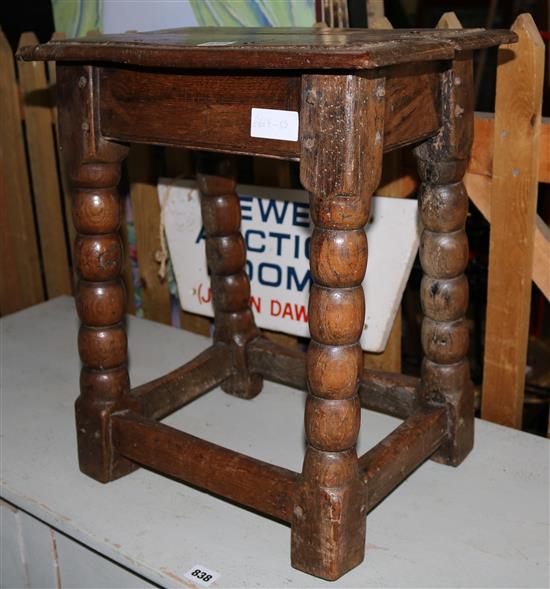 18th Century oak stool